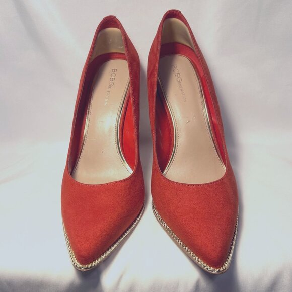 BCB Generation Harleigh Burnt Orange/Gold Trim 4" Stilettos -Pointy Toe-8 1/2 B - Picture 4 of 16